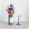 Glitter Wine Bottle and Glass Set (Corsage)