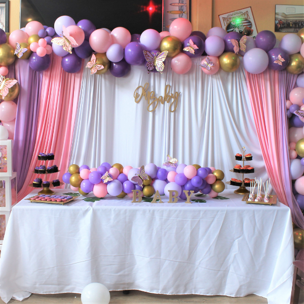 Balloon Garland with Three Sets of Curtains - Gifts and Party Stuff